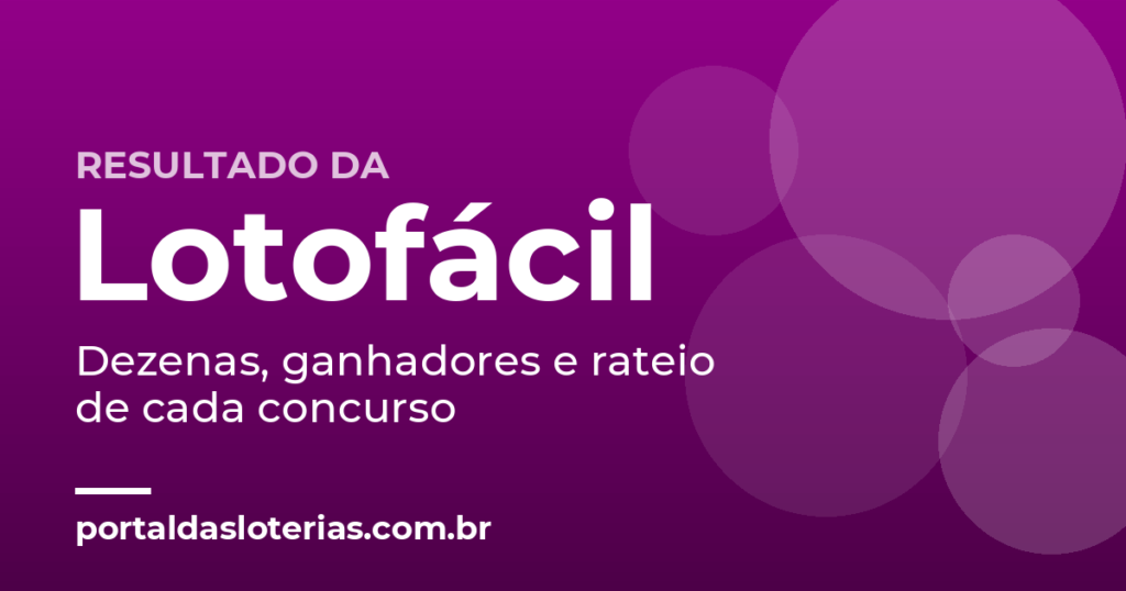 Resultado da Lotofácil: dezenas, ganhadores e rateio